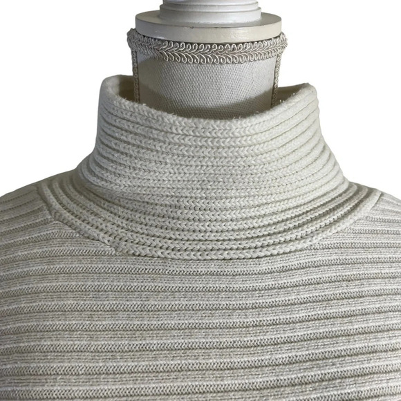 Vince Camuto High Neck Cream Sweater Size XS Knit Top Pullover Fall Winter - Picture 5 of 9